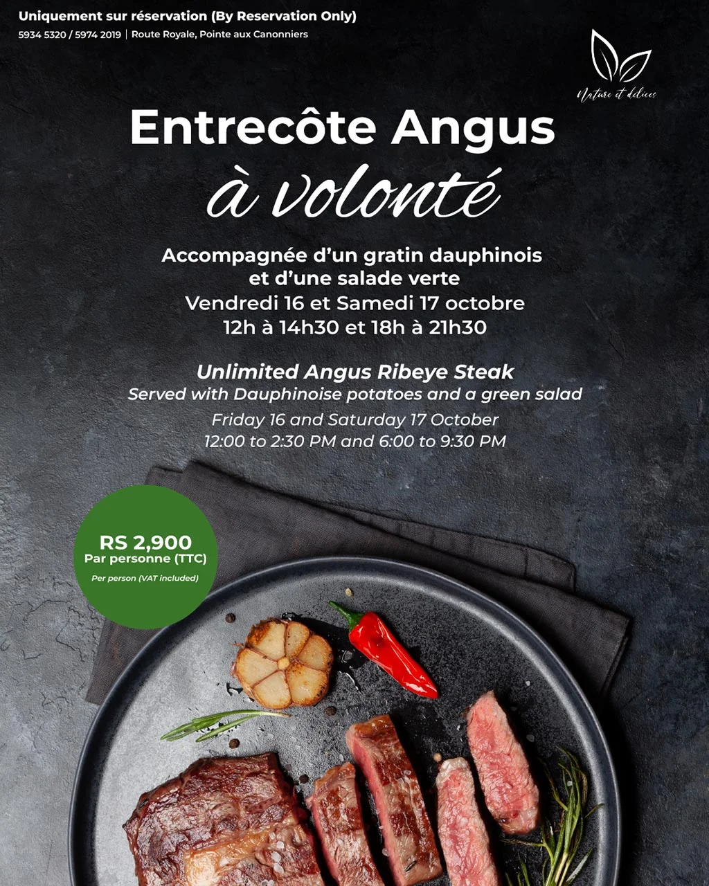 Entrecôte Angus à volonté